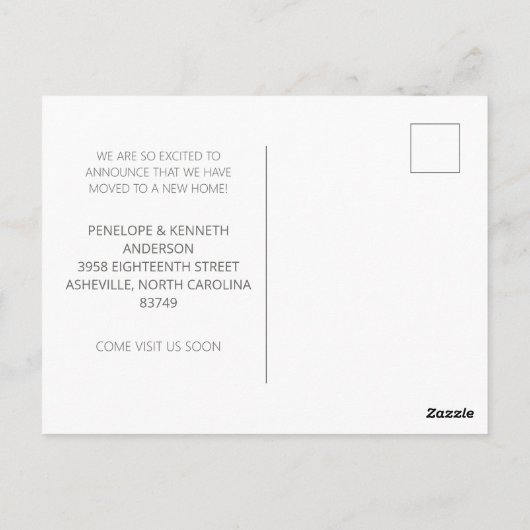 Benutzerdefinierte neue Zuhause Botanisch Wir habe Postkarte (Rückseite)