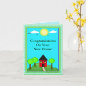 Benutzerdefinierte neue Zuhause-Gratulationskarte Karte (Gelbe Blume)