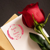 Benutzerdefinierte Newlyweds-Namen und Hochzeitdat Permastempel