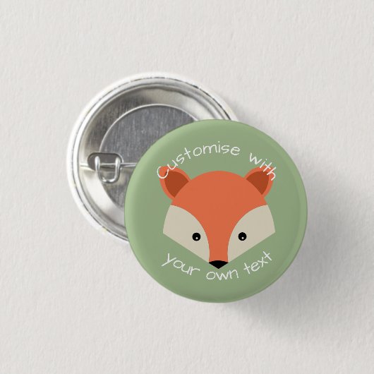Benutzerdefinierte Niedliche Fox-Seite Button (Vorne & Hinten)
