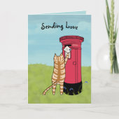 Benutzerdefinierte Niedliche Katze Liebe Sympathek Karte (Vorderseite)