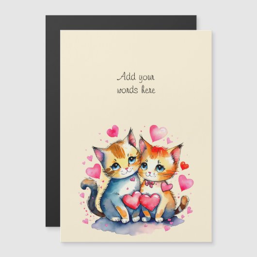 Benutzerdefinierte niedliche Katzen-Magnetkarte Magneteinladung (Vorne/Hinten)