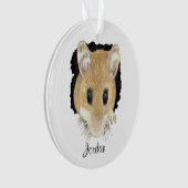 Benutzerdefinierte Niedliche Maus Peeking Out Wass Ornament (Vorderseite)