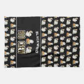 Benutzerdefinierte Niedliche Spooky-Geister Geschirrtuch (Horizontal)