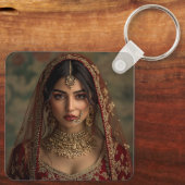 Benutzerdefinierte Niedliche Zwei-Foto-Doppelseite Schlüsselanhänger (Rückseite)