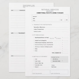 Benutzerdefinierte Notar-Jail-Signatur-Rechnungsei Briefpapier