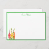 Benutzerdefinierte Note Card-Gladiolus Mitteilungskarte (Vorne/Hinten)