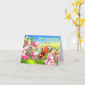 Benutzerdefinierte Note Card Ladybug & freundliche Karte (Gelbe Blume)