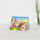 Benutzerdefinierte Note Card Ladybug & freundliche Karte (Vorderseite)