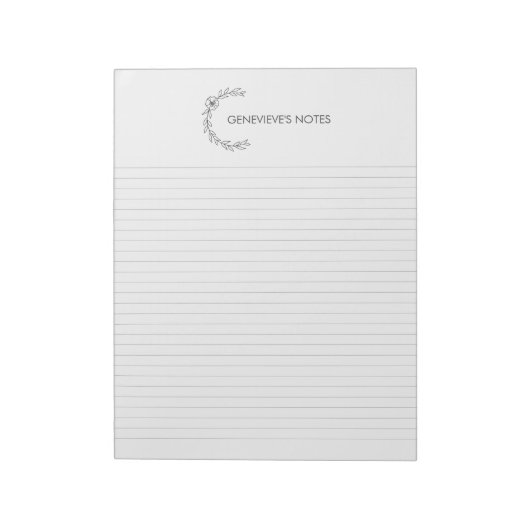 Benutzerdefinierte Notepad-Uni mit Blumenlogo Notizblock (Rotiert)
