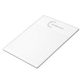 Benutzerdefinierte Notepad-Uni mit Blumenlogo Notizblock (angewinkelt)