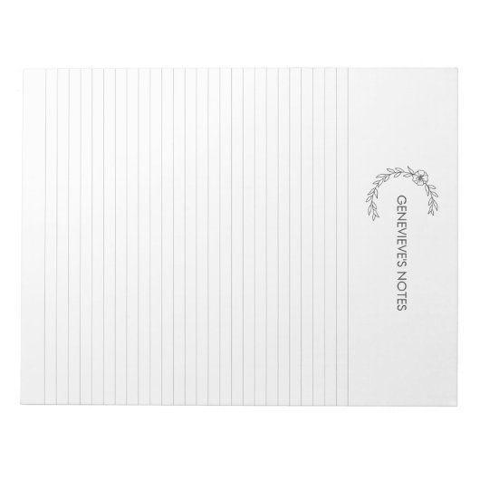 Benutzerdefinierte Notepad-Uni mit Blumenlogo Notizblock (Vorderseite)
