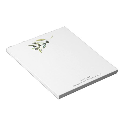 Benutzerdefinierte Notepad-Wasserfarben-Olivenzwei Notizblock (angewinkelt)