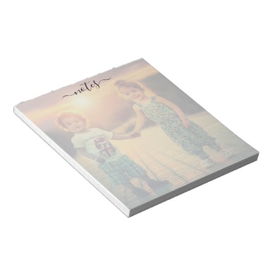 Benutzerdefinierte Notizen Trendfamilie Foto Edito Notizblock (angewinkelt)