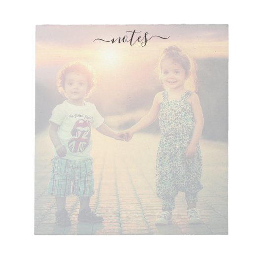 Benutzerdefinierte Notizen Trendfamilie Foto Edito Notizblock (Vorderseite)