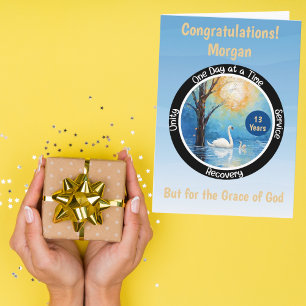 Benutzerdefinierte Nüchternheits-Meilenstein-Karte Karte