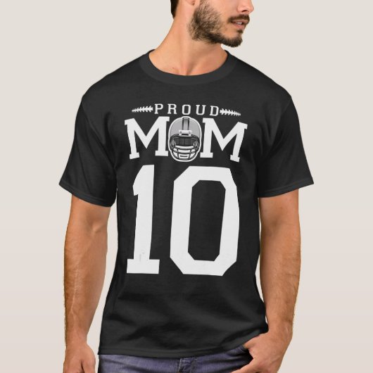 Benutzerdefinierte Nummer 10 Fußball Mama Personal T-Shirt (Vorderseite)