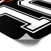Benutzerdefinierte Nummer 10 Stolze Baseball-Mutte Poster (Ecke)