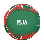 Benutzerdefinierte NUMMER 1 VATER Vathers Day PORT Baseball (Vorderseite Links)