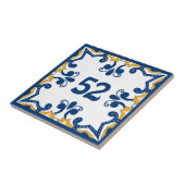 Benutzerdefinierte Nummer blau und gelb Azulejos K Fliese (Seite)