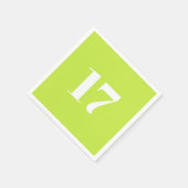 Benutzerdefinierte Nummer Erstmaliges Grün des wei Serviette (Ecke)