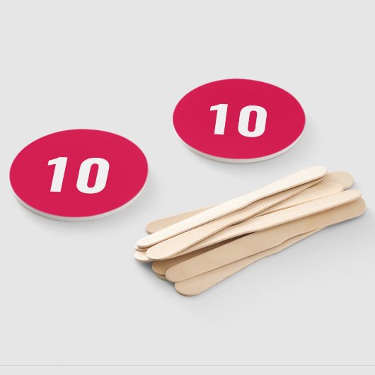 Benutzerdefinierte Nummer | Red Pink Event Game Sc Fächer (Non-assembled)