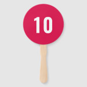 Benutzerdefinierte Nummer | Red Pink Event Game Sc Fächer (Vorderseite)