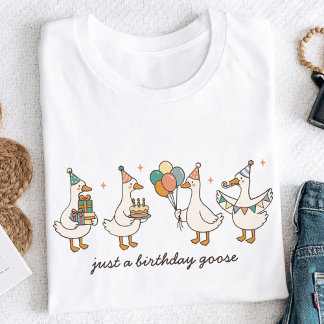 Benutzerdefinierte Nur Ein Geburtstag Gans Lustige T-Shirt