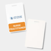 Benutzerdefinierte Nurse Practitioner NP-Anerkennu Ausweis (Vorder- & Rückseite)