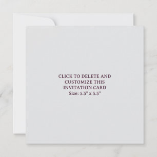 Benutzerdefinierte Off White 5,5" x5,5" Flache Ein Einladung