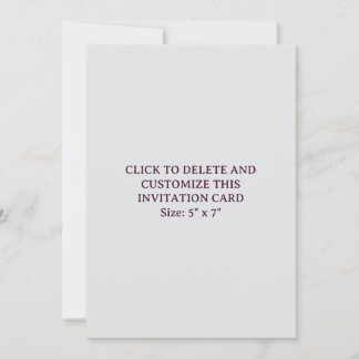 Benutzerdefinierte Off White 5" x 7" Flache Einlad Einladung