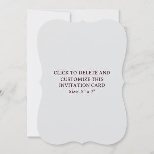Benutzerdefinierte Off-White-Halterung 5" x 7" Fla Einladung