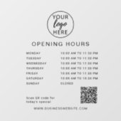Benutzerdefinierte Öffnungszeiten für Unternehmen Fensteraufkleber (Blatt)