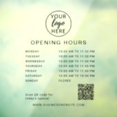 Benutzerdefinierte Öffnungszeiten für Unternehmen Fensteraufkleber (Blatt 3)