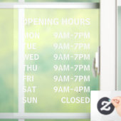 Benutzerdefinierte Öffnungszeiten für Unternehmen Fensteraufkleber (Zuhause)