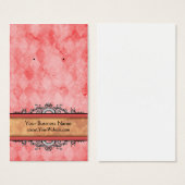 Benutzerdefinierte Ohrwurfkarten Vintag rot (Vorne & Hinten)