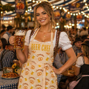 Benutzerdefinierte Oktoberfest-Bier- & Brezel-Must Schürze