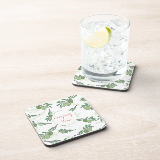 Benutzerdefinierte Olive Tree Logo Coaster Custom Getränkeuntersetzer (Rechte Seite)