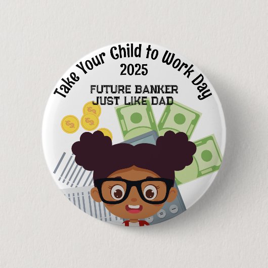 Benutzerdefinierte OM Girl Banker bringen Ihr Kind Button (Vorderseite)