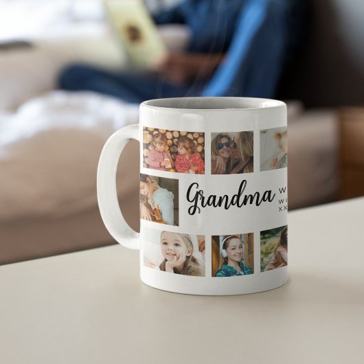 Benutzerdefinierte Oma 18 Foto-Collage Kaffeetasse