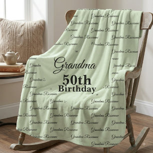 Benutzerdefinierte Oma 50. Geburtstag personalisie Sherpadecke