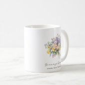 Benutzerdefinierte Oma-Bündel-Blume-Enkel Kaffeetasse (VorderseiteRechts)