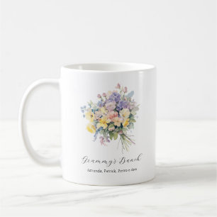 Benutzerdefinierte Oma-Bündel-Blume-Enkel Kaffeetasse