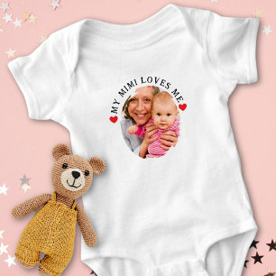 Benutzerdefinierte Oma Enkelkind Meine Mimi liebt Baby Strampler