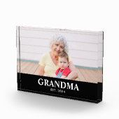 Benutzerdefinierte Oma Etabliert Modern Bold Fotoblock (Rechts)