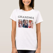 Benutzerdefinierte Oma-Foto-Collage T-Shirt (Vorderseite)