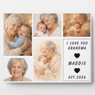 Benutzerdefinierte Oma-Foto-Collage Tag der Groß Fotoplatte
