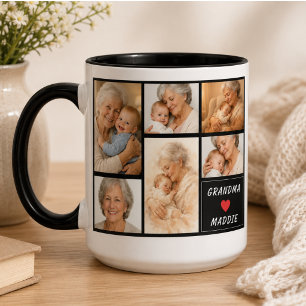 Benutzerdefinierte Oma-Foto-Collage Tag der Groß Tasse