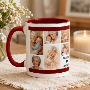 Benutzerdefinierte Oma-Fotocollage Tag der Große Tasse