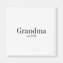 Benutzerdefinierte Oma Minimal Schwarz und Weiß
